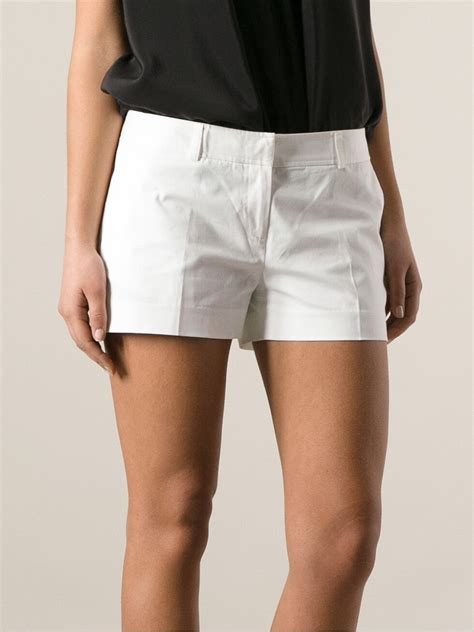 michael kors white shorts|Women's Designer Shorts & Skirts .